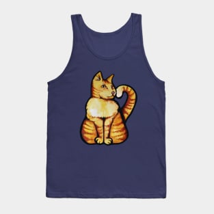 Orange Cat Tank Top